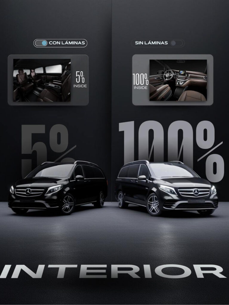 tintado de lunas coche con lámina solar